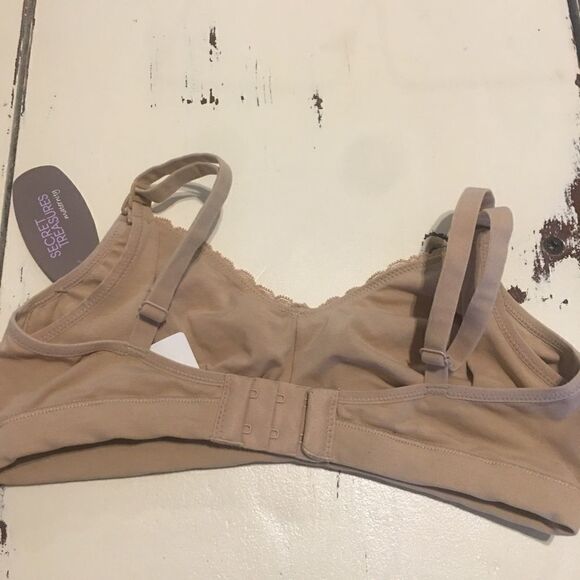 Secret Treasures small maternity nursing bra beige wireless - Picture 2 of 4